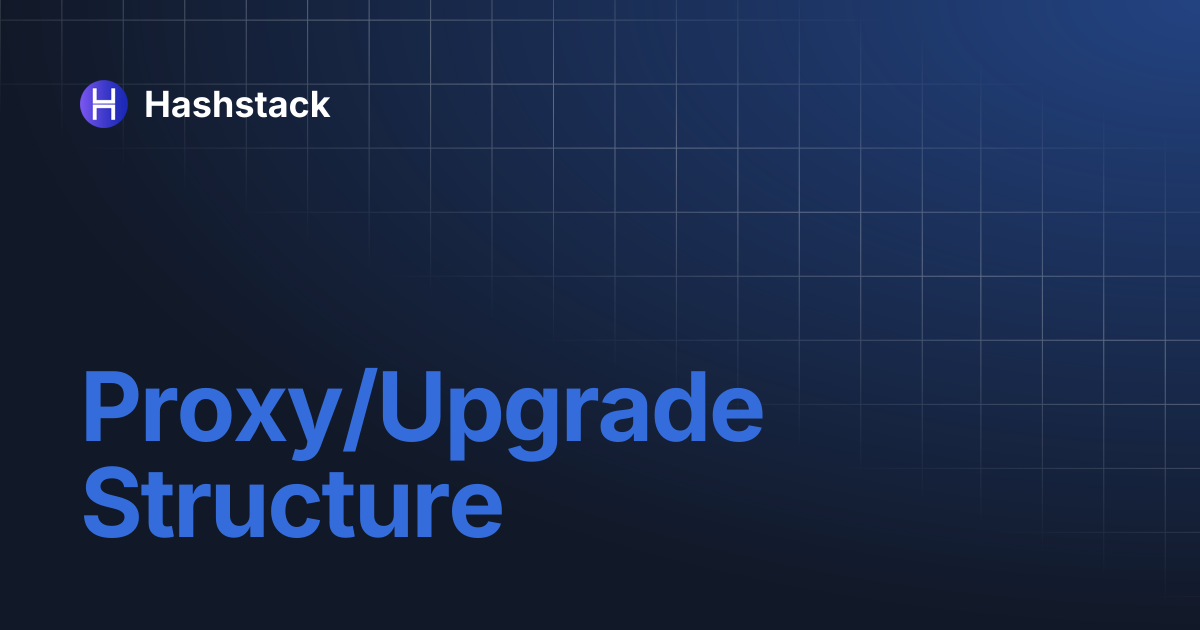Proxy/Upgrade Structure | Hashstack